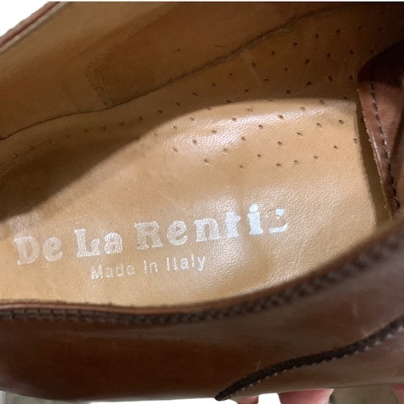 DE LA RENTIS Oxfords Brown Italian Artisan Made - Picture 12 of 12